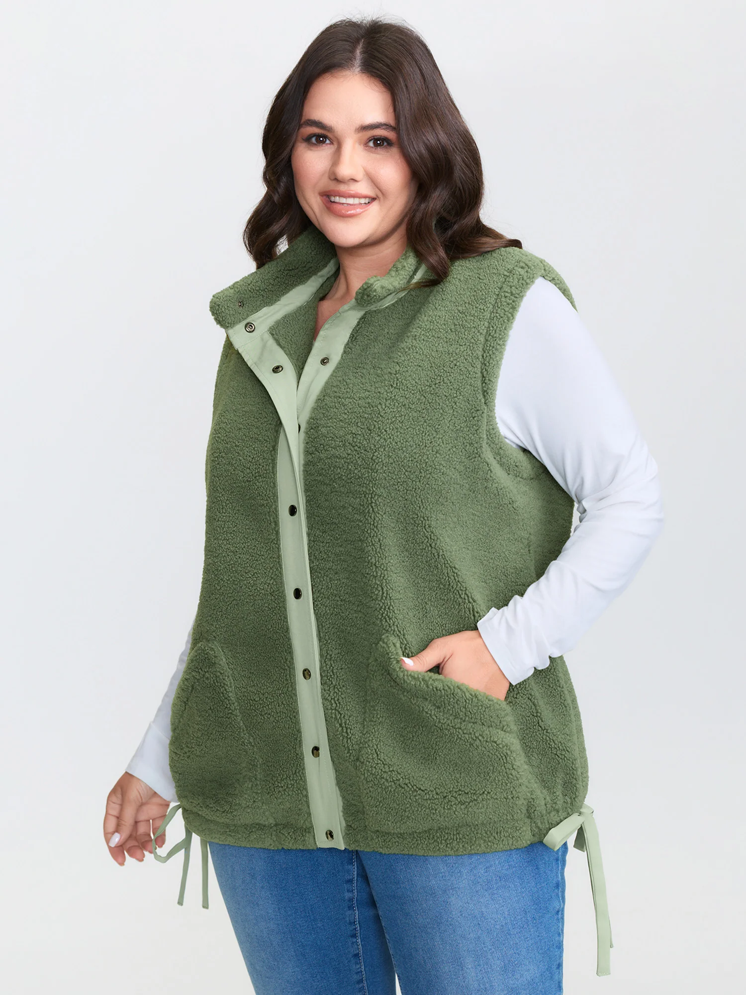 Warm & Cozy Textured Pockets Vest - Image 4