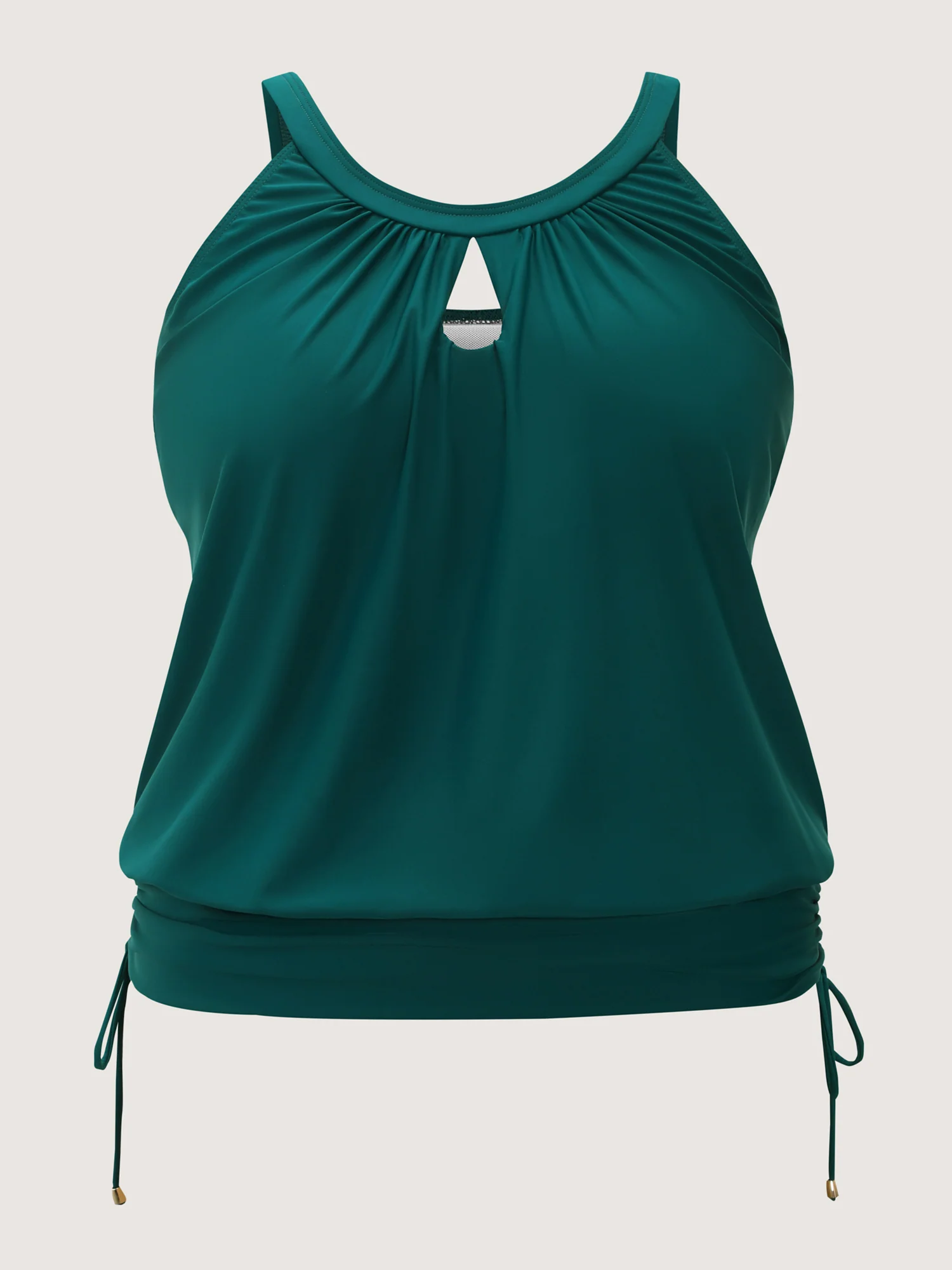 Water Drop Cut-Out Ruched Swim Top - Image 7