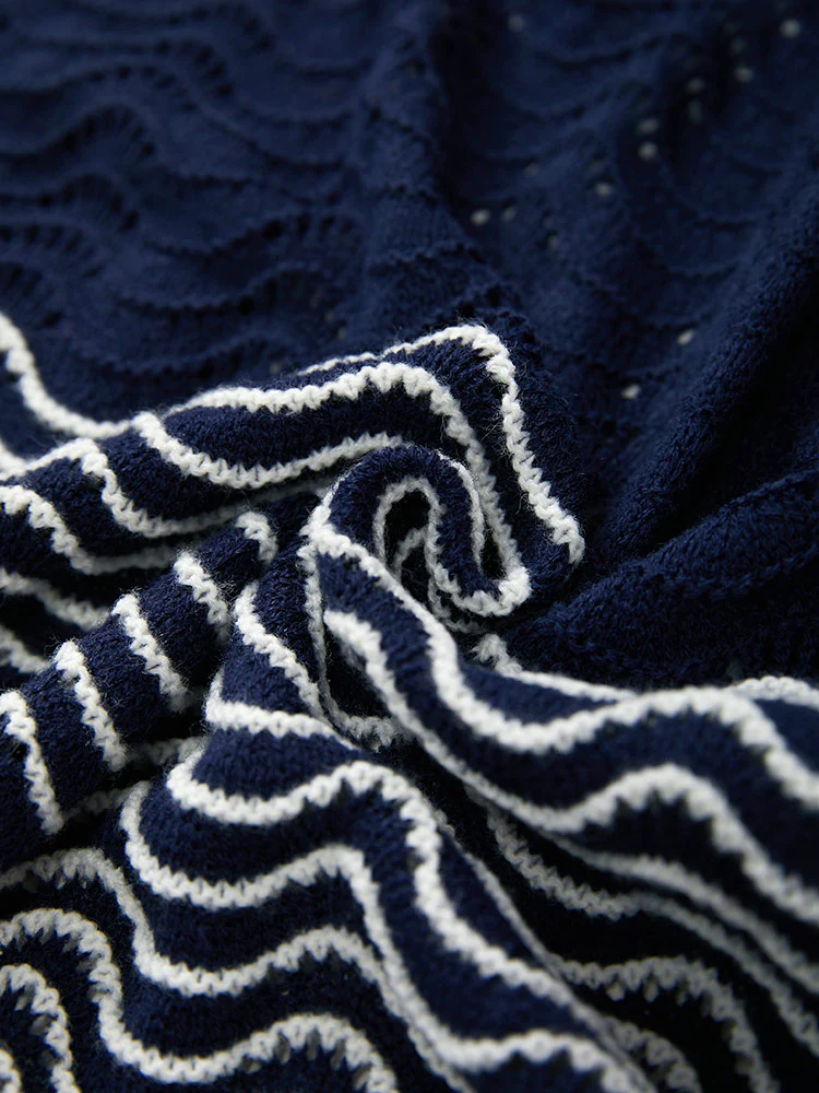 Water Ripple Button Fly Elastic Cuffs Cardigan - Image 6