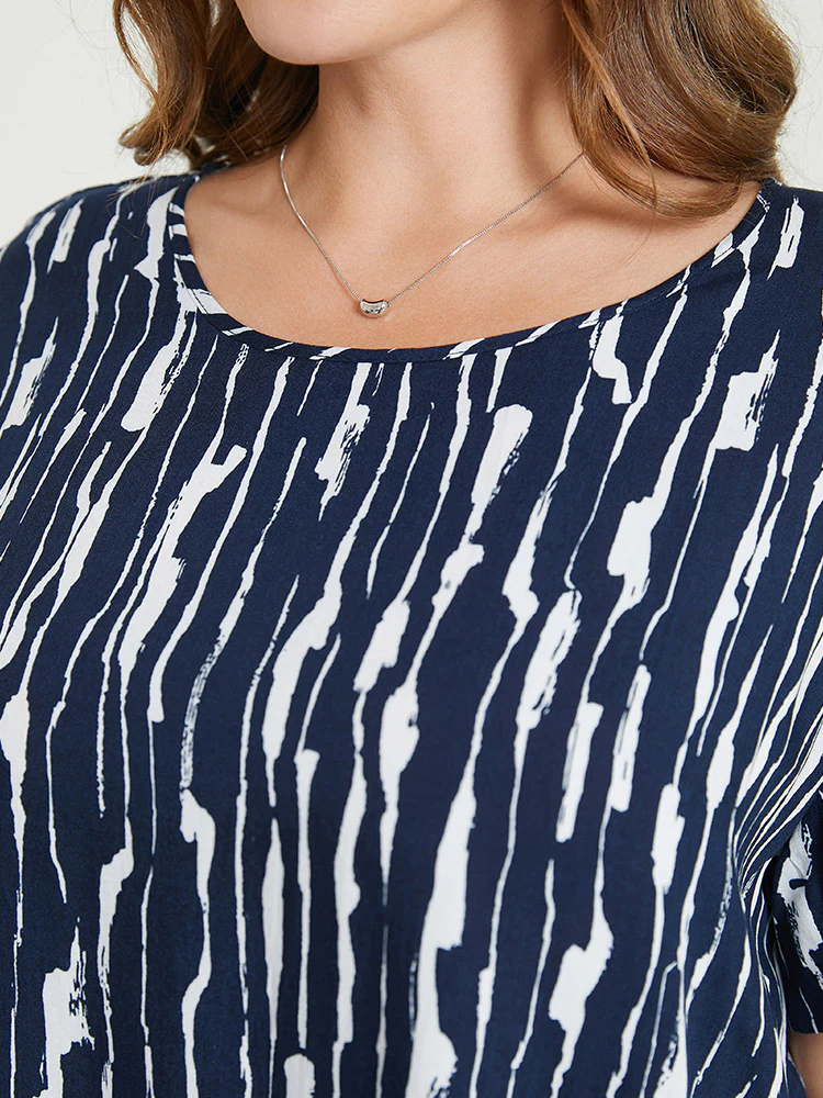Water Ripple High Low Hem Blouse - Image 7