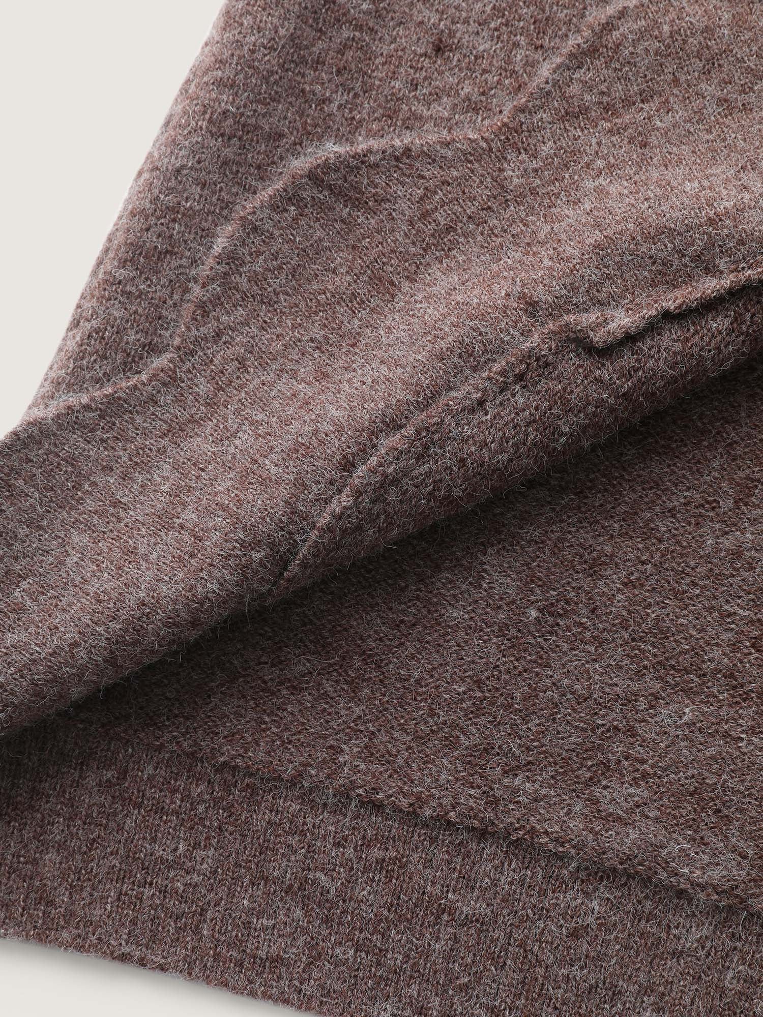 Wavy Arc Hem Tie-Front Knit Cardigan - Image 8