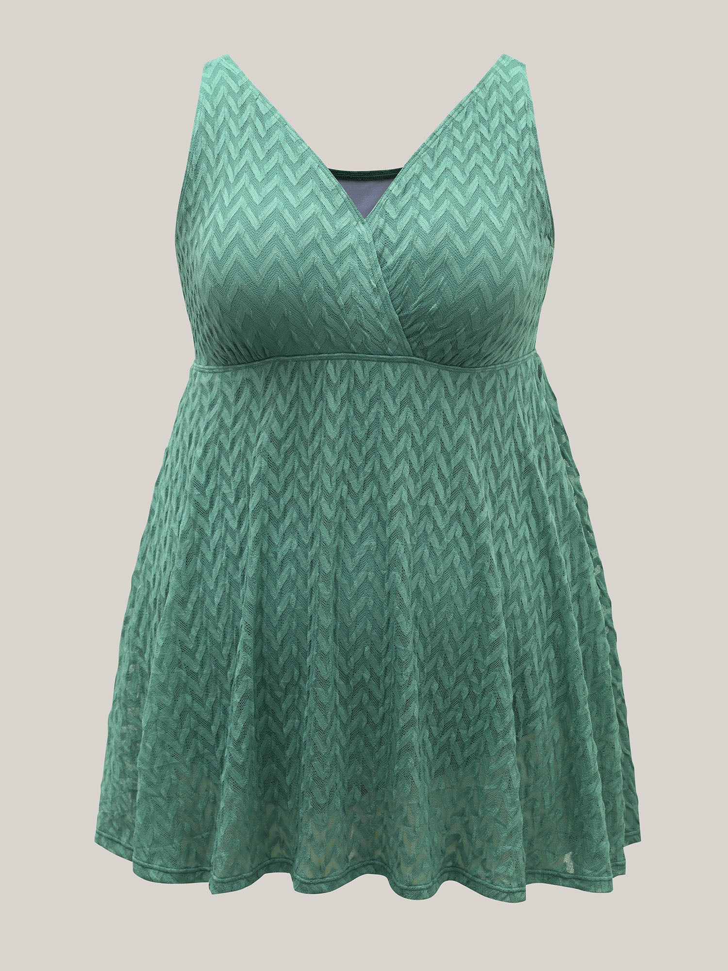 Wavy Textured Lace Swim Dress - Image 6