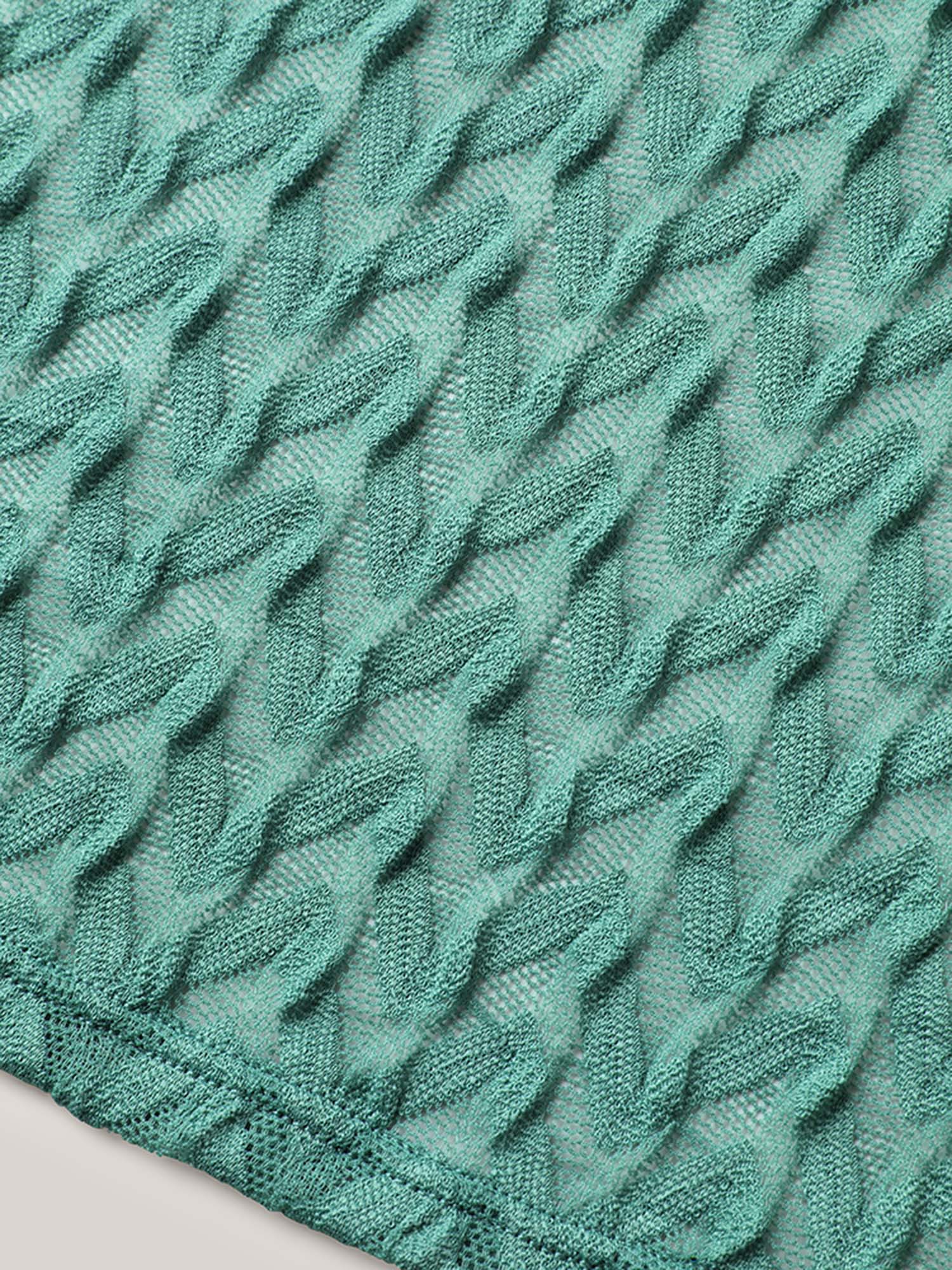 Wavy Textured Lace Swim Dress - Image 8