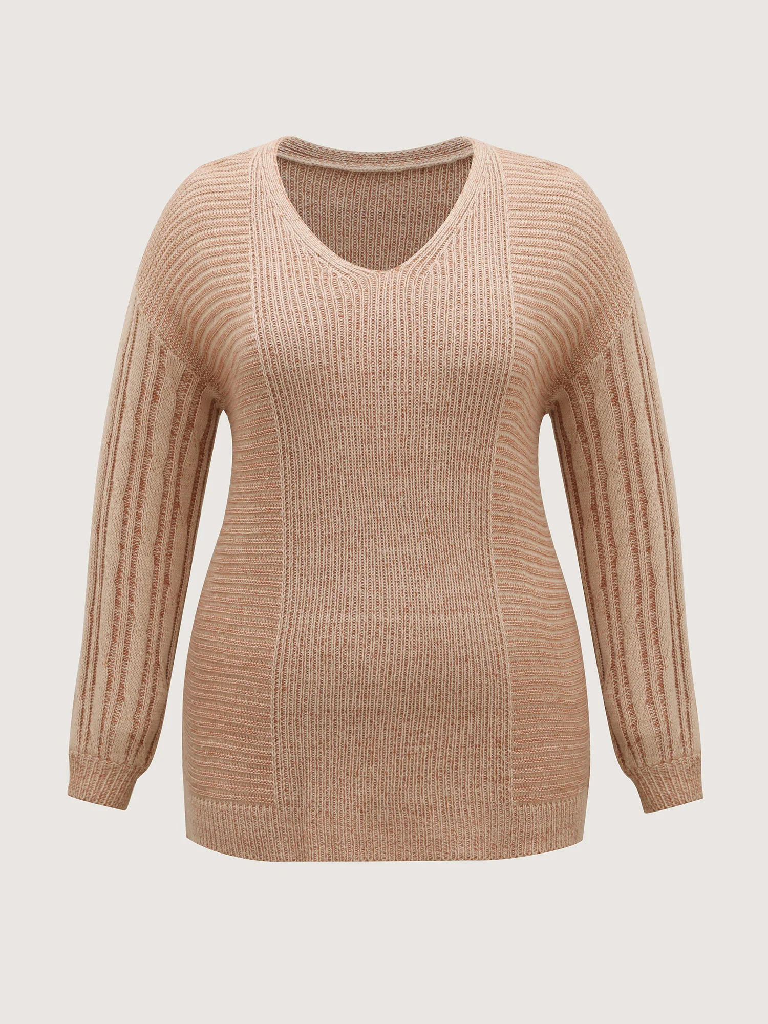 Wavy Textured Round Neck Pullover - Image 5
