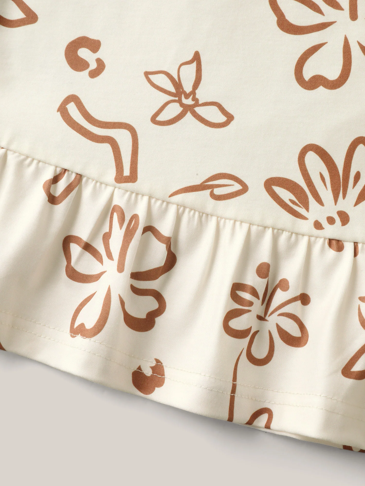 Whimsical Floral Print Button Detail Top - Image 7