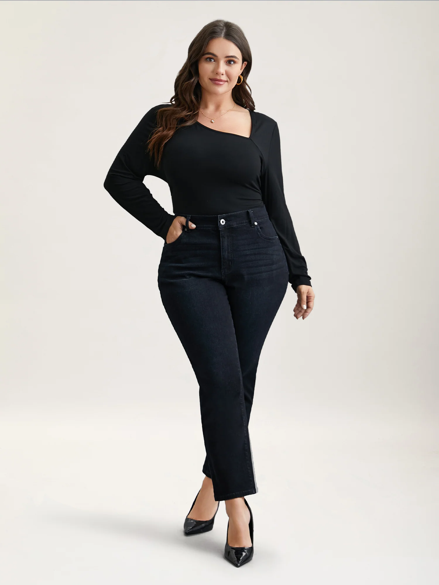 Whiskered Mid-Rise Skinny-Fit Jeans - Image 2