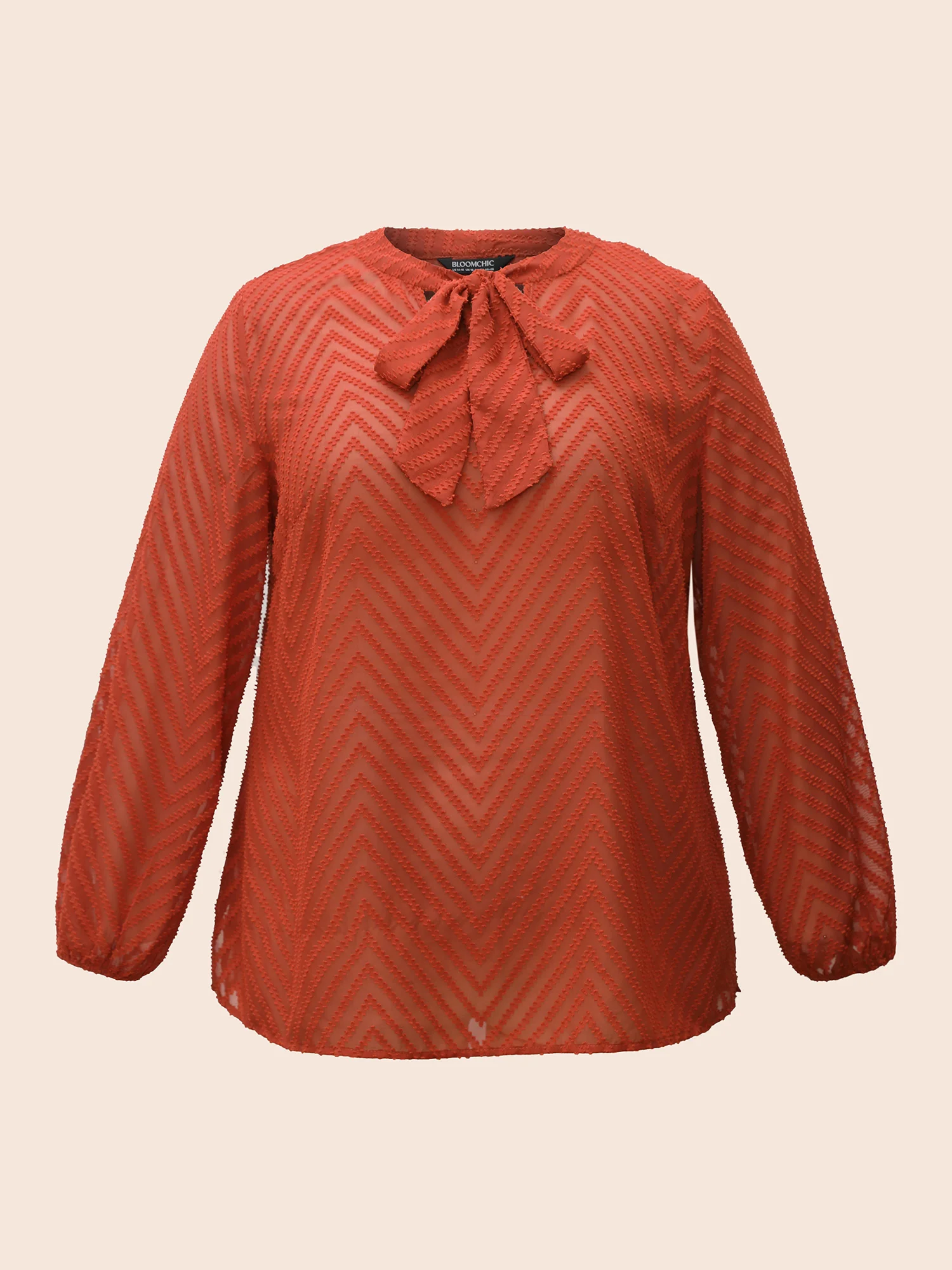 Wicked Neck Ribbon Lantern Sleeve Blouse - Image 10