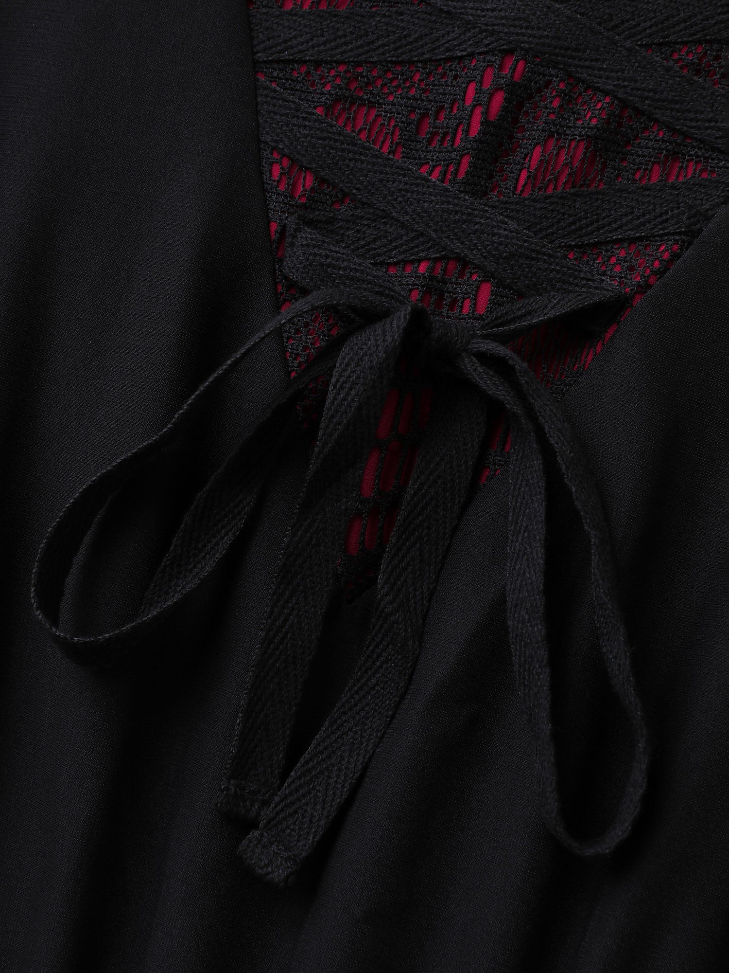 Wicked Witch Color Contrast Midi Dress - Image 5