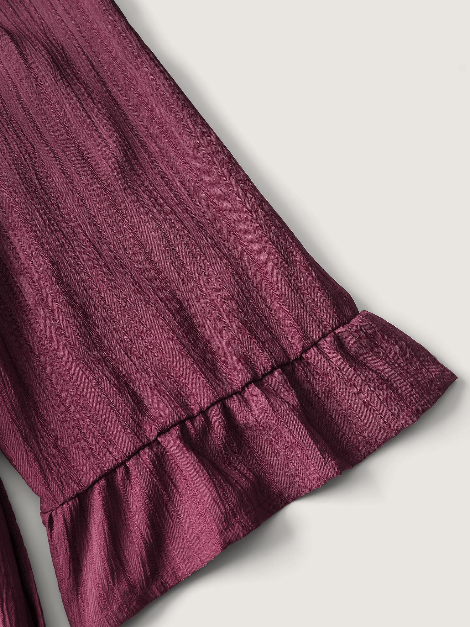 Wide Pleated Waist Backless Tie Jumpsuit - Image 5