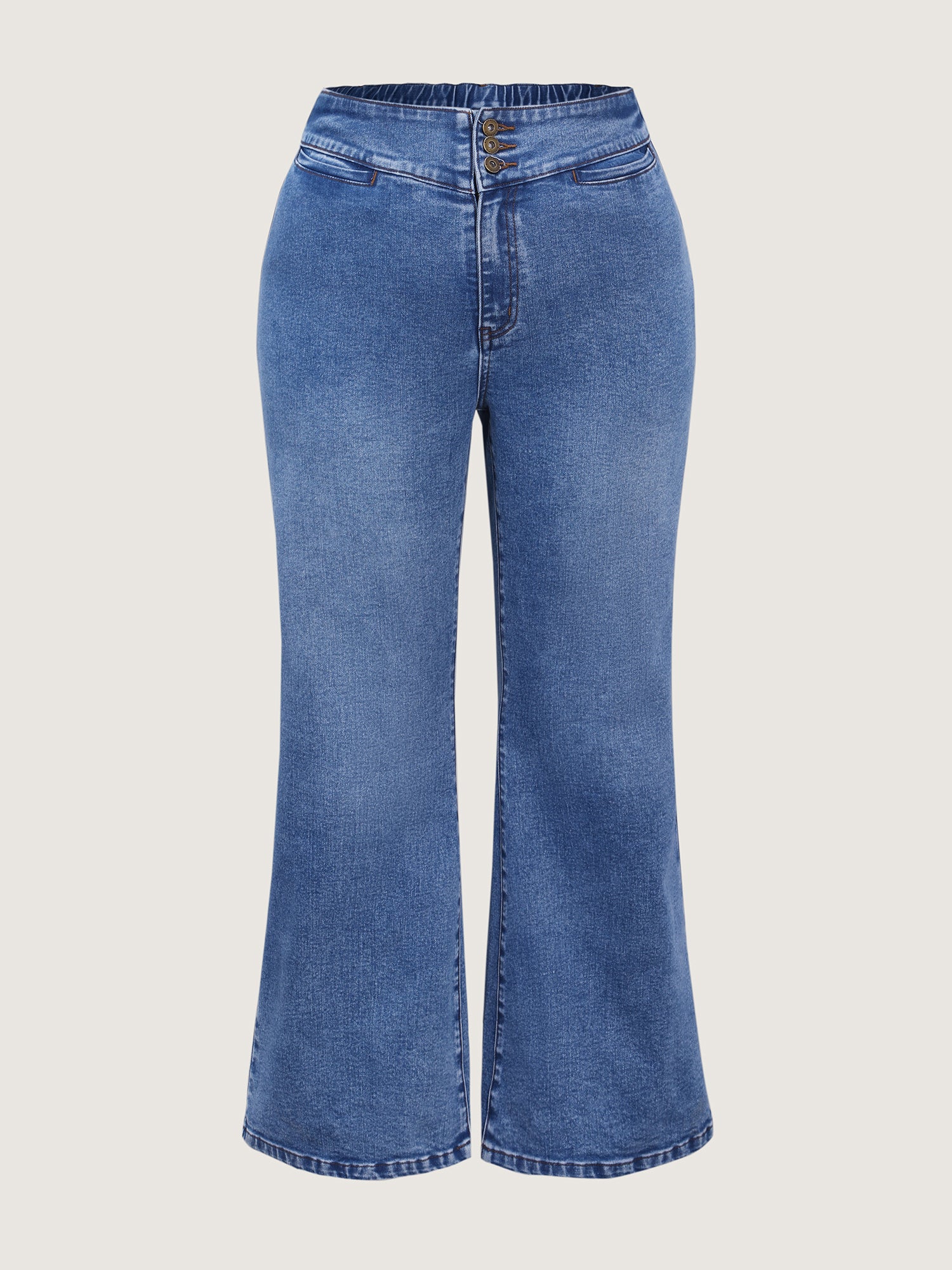 Thigh Friendly Stretchy Waist Flare Jeans - Image 8