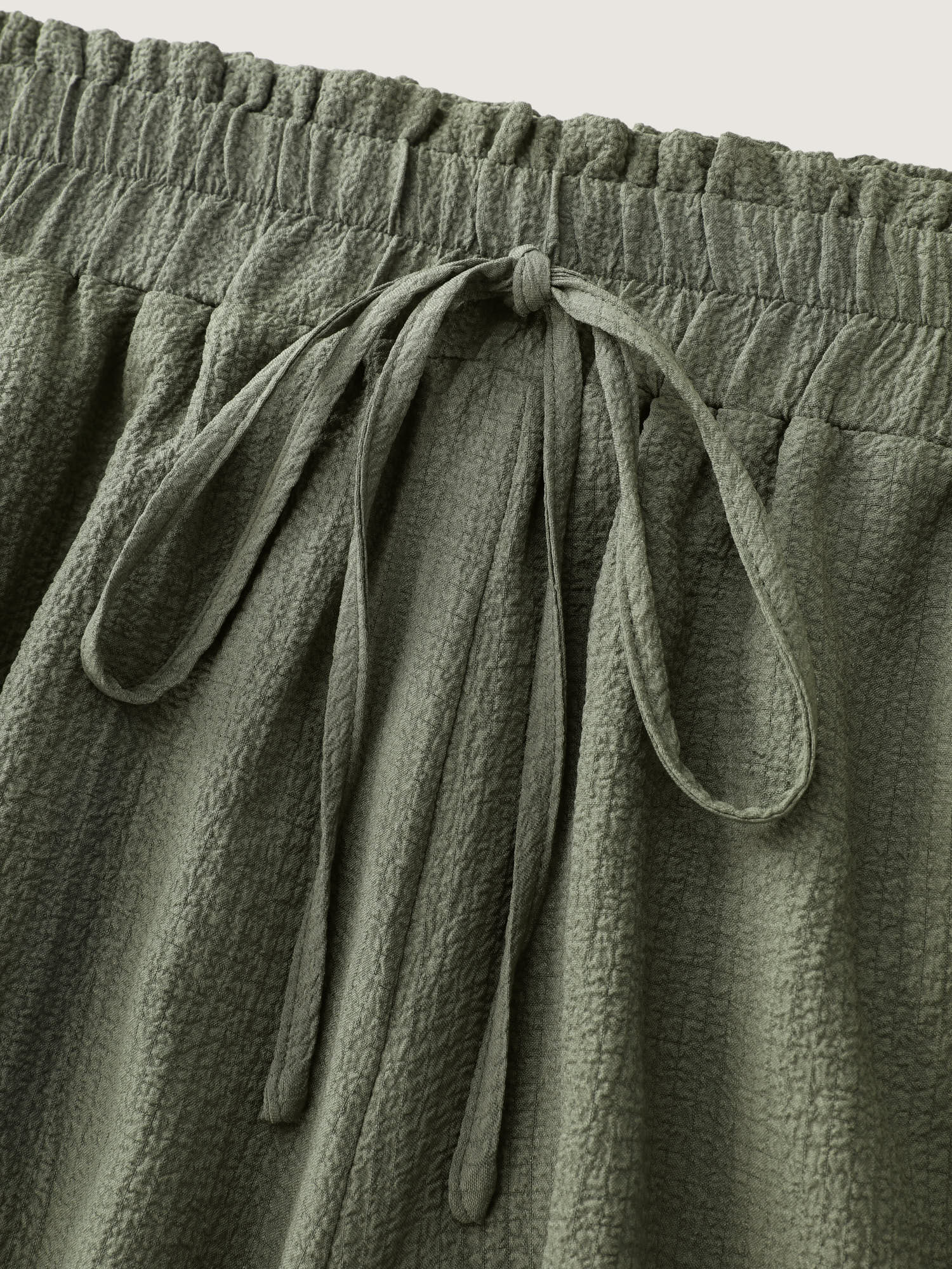 Wide Waistband Flared Lace Trim Shorts - Image 6