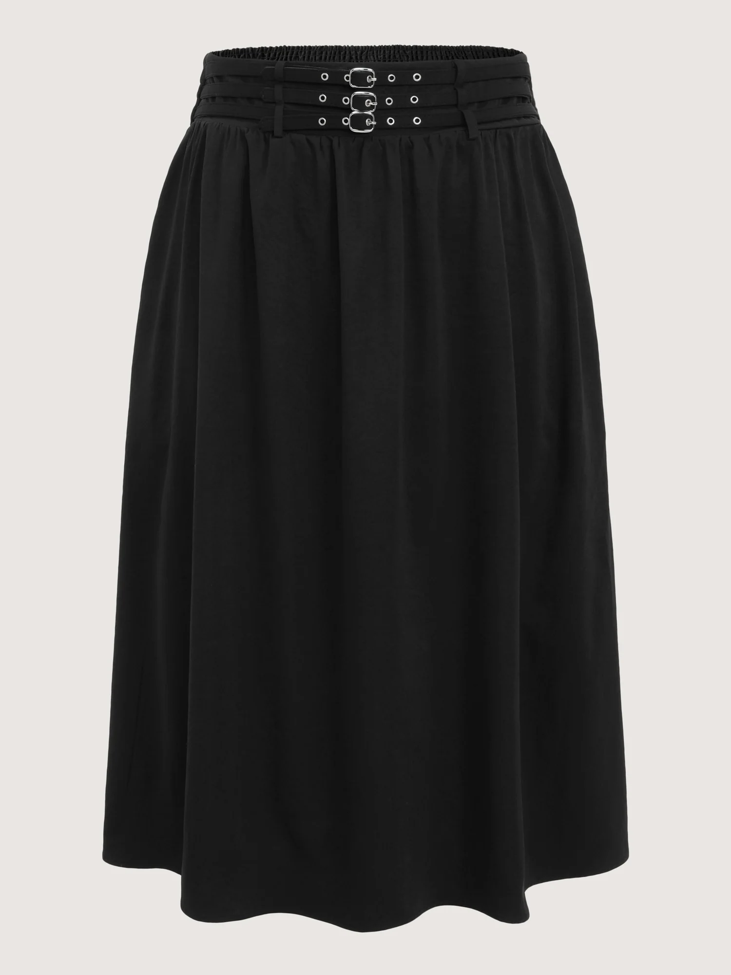 Wide Waistband Shirred Maxi Skirt - Image 7