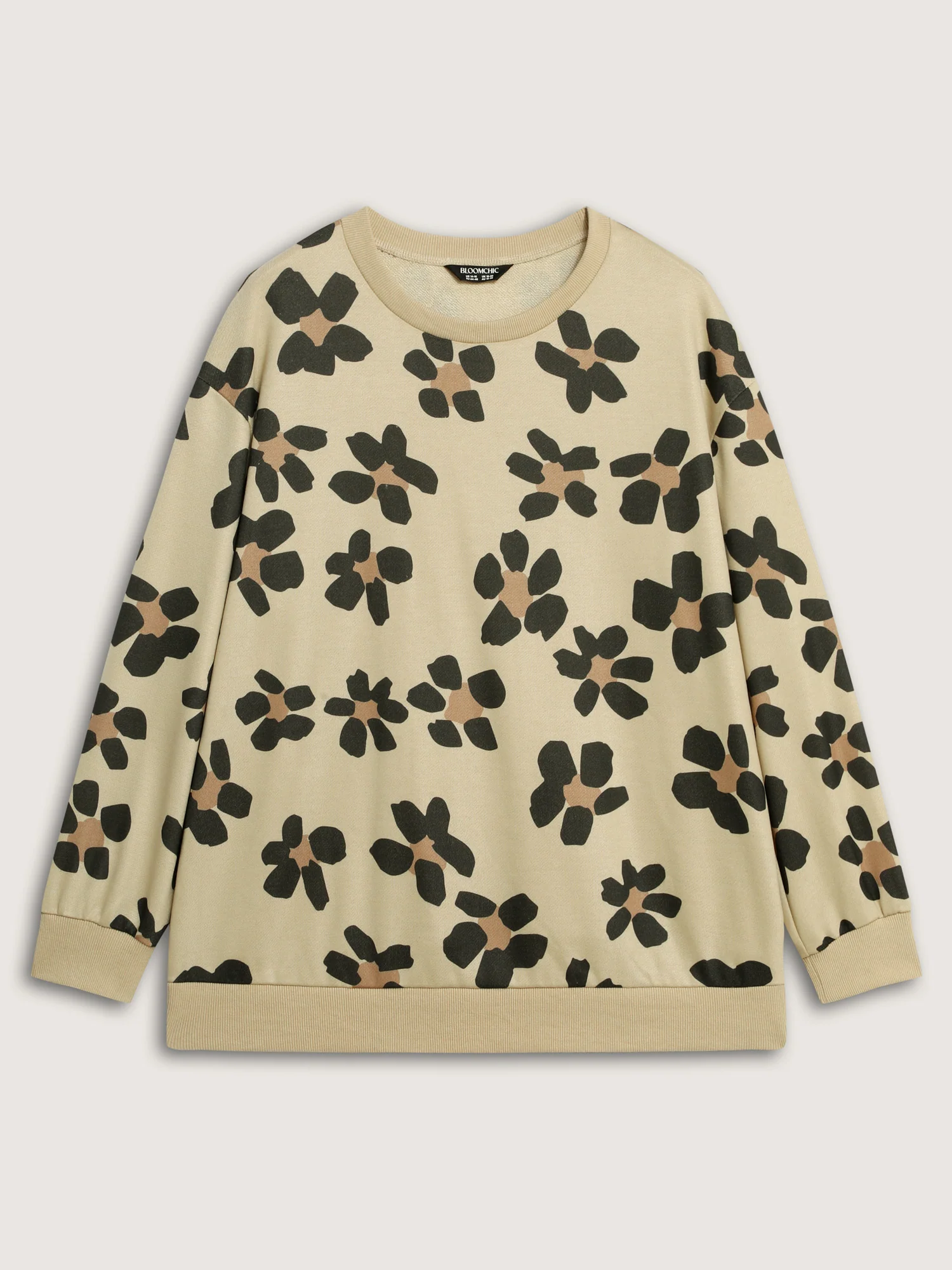 Wild Floral Print Relaxed-Fit Sweatshirt - Image 7