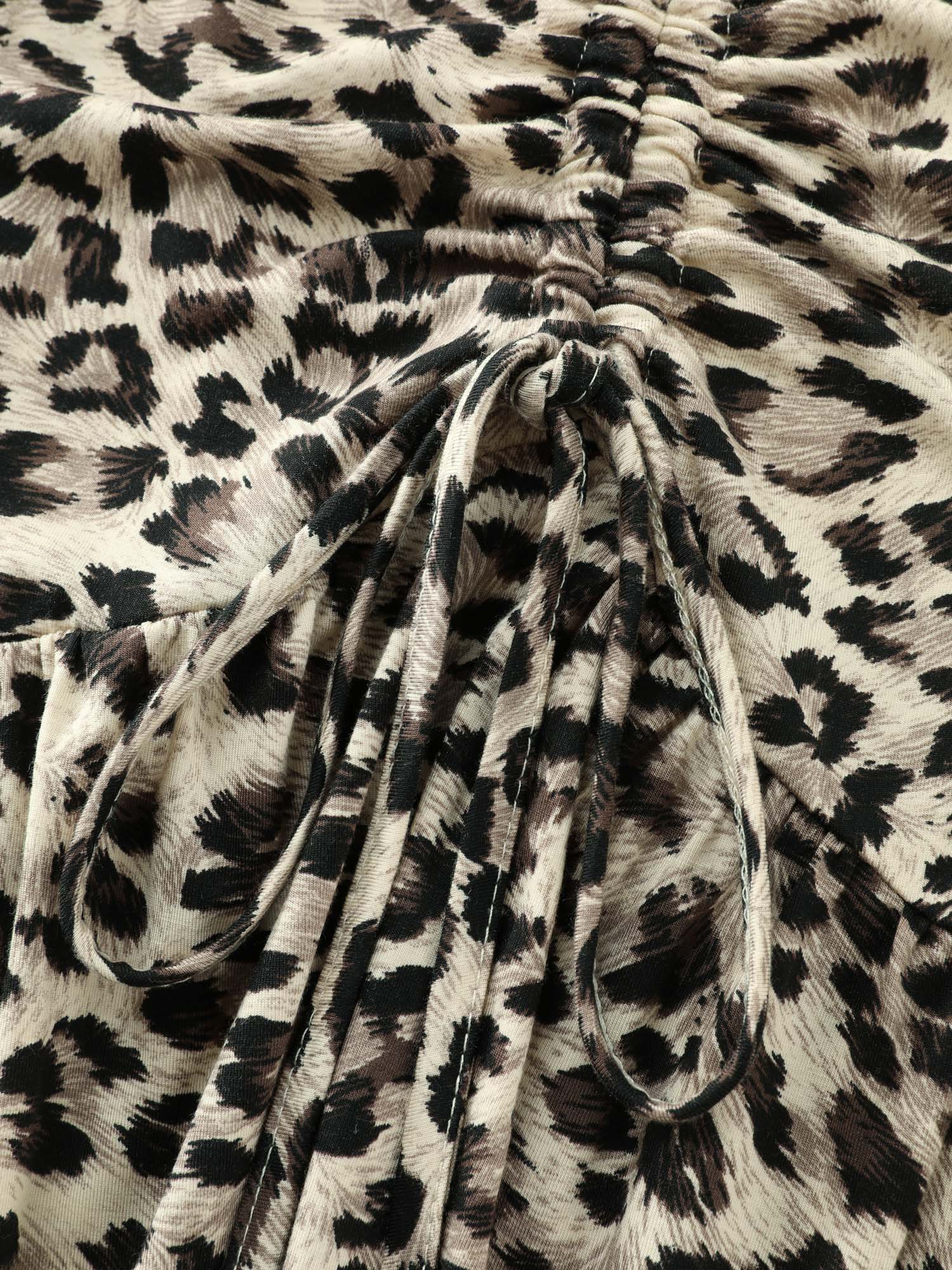 Wild Leopard Print Two-Piece Pajama Set - Image 11