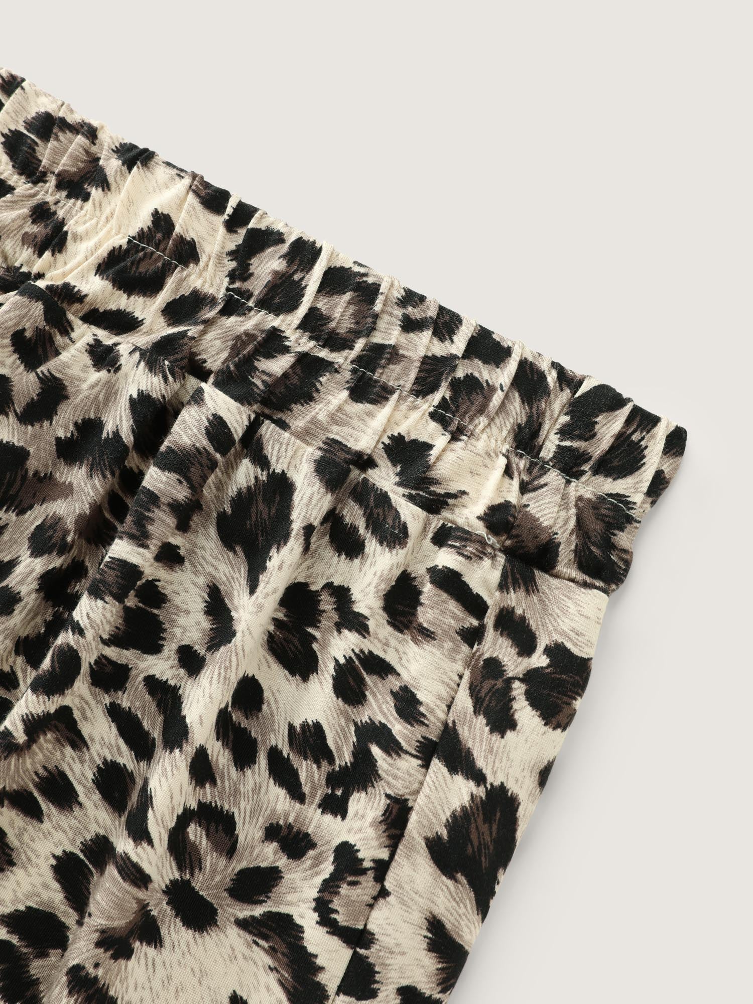 Wild Leopard Print Two-Piece Pajama Set - Image 12