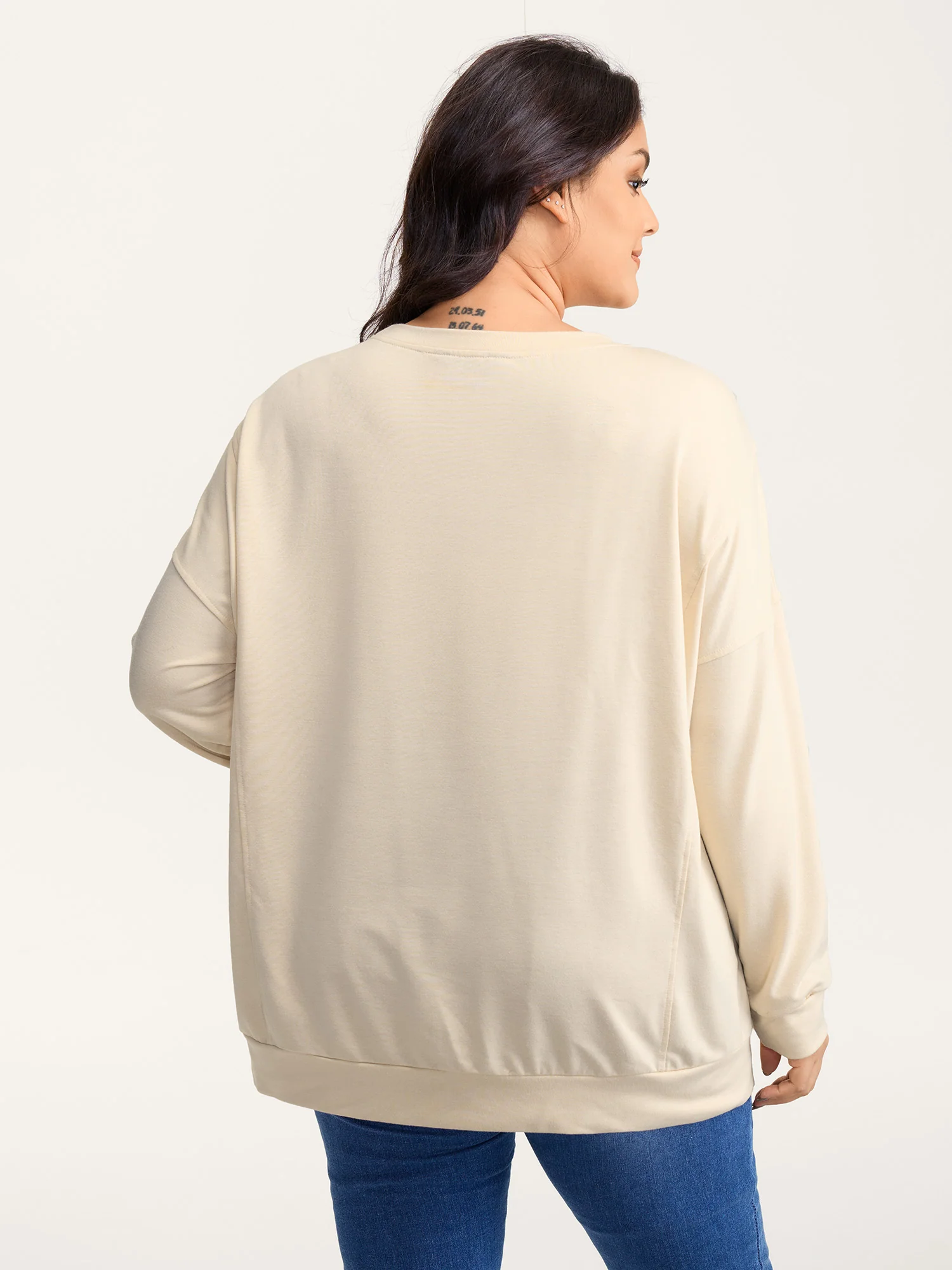Wild Love Print Slit Hem Sweatshirt - Image 4