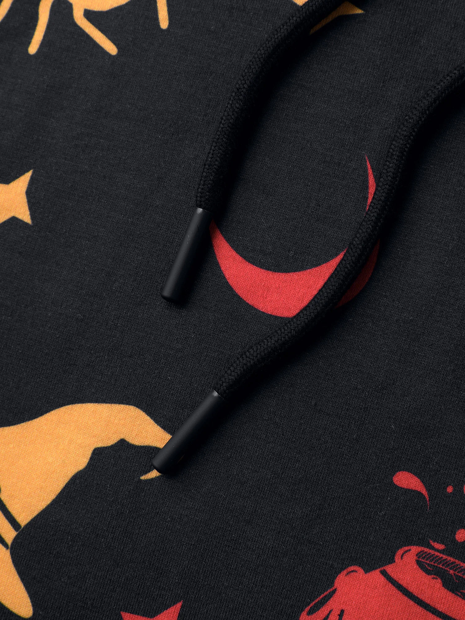 Witchy Pumpkin Print Neck Tie Hoodie - Image 5