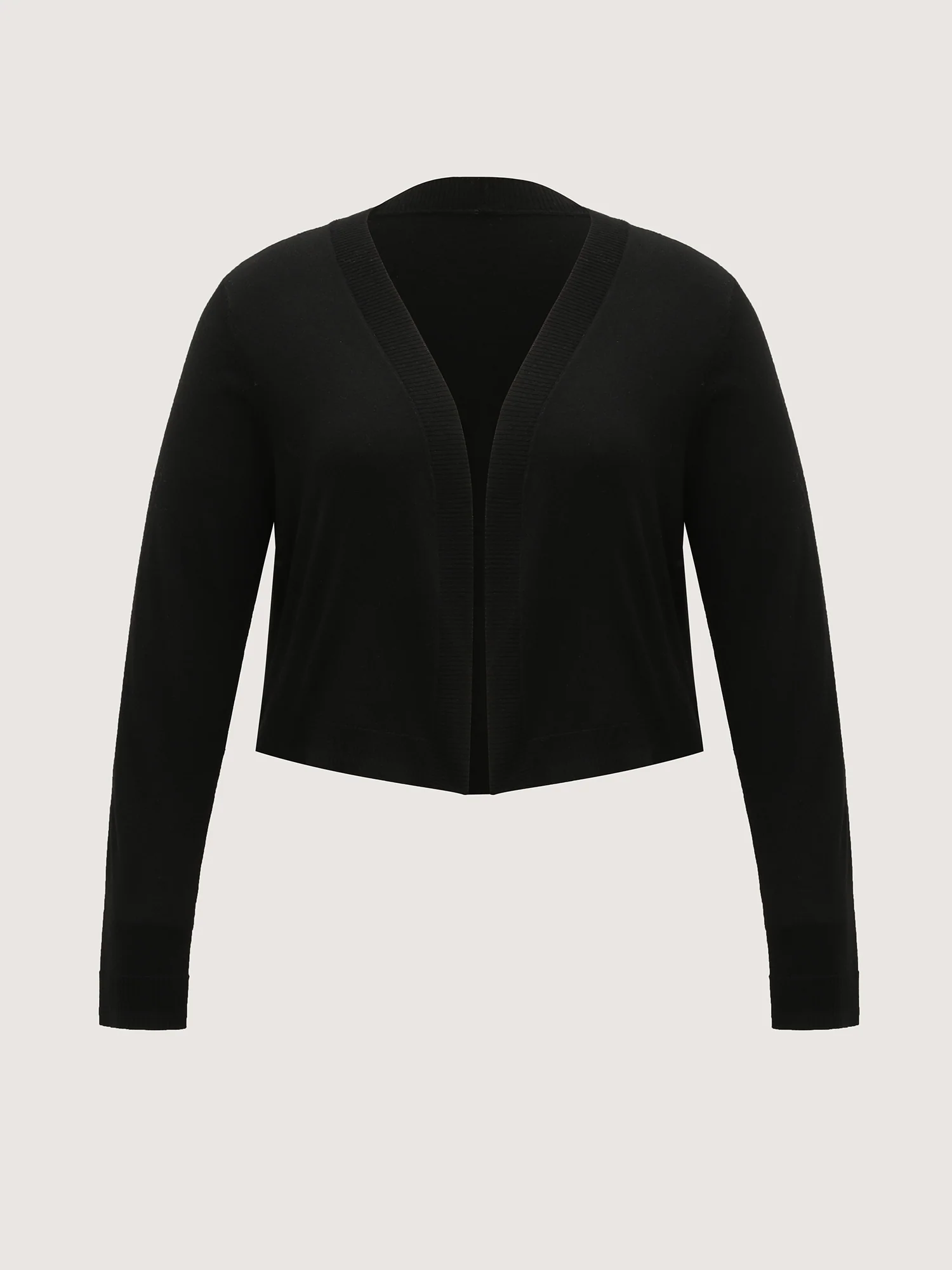 Woolen Blend Cropped Knit Cardigan - Image 8