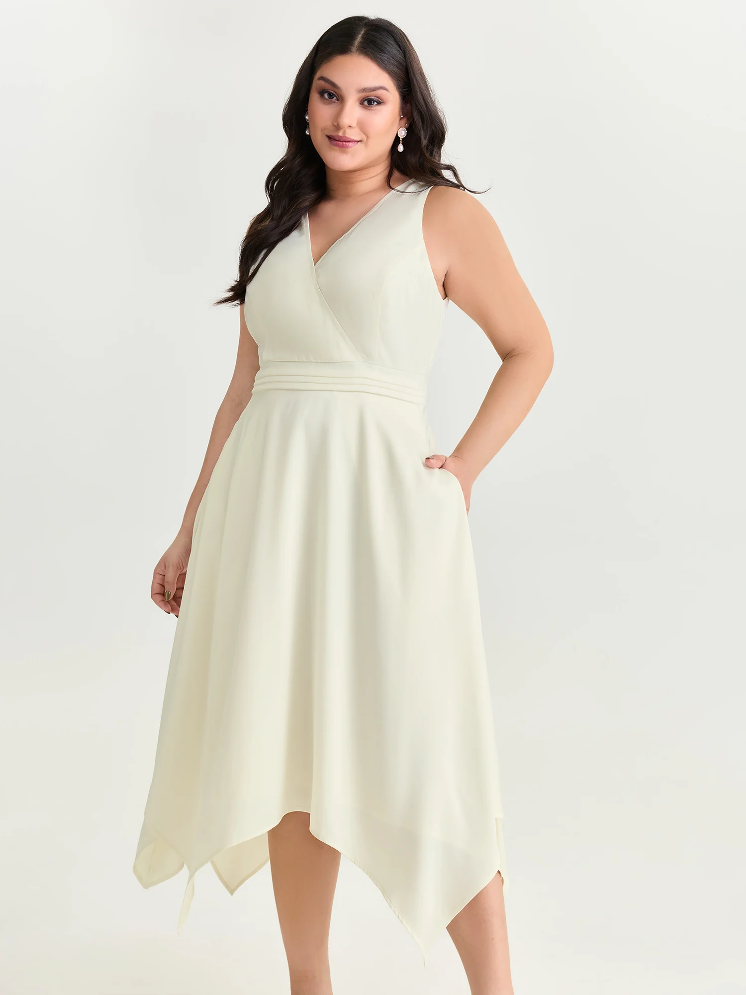 Wrap Neckline Classic Maxi Dress - Image 2