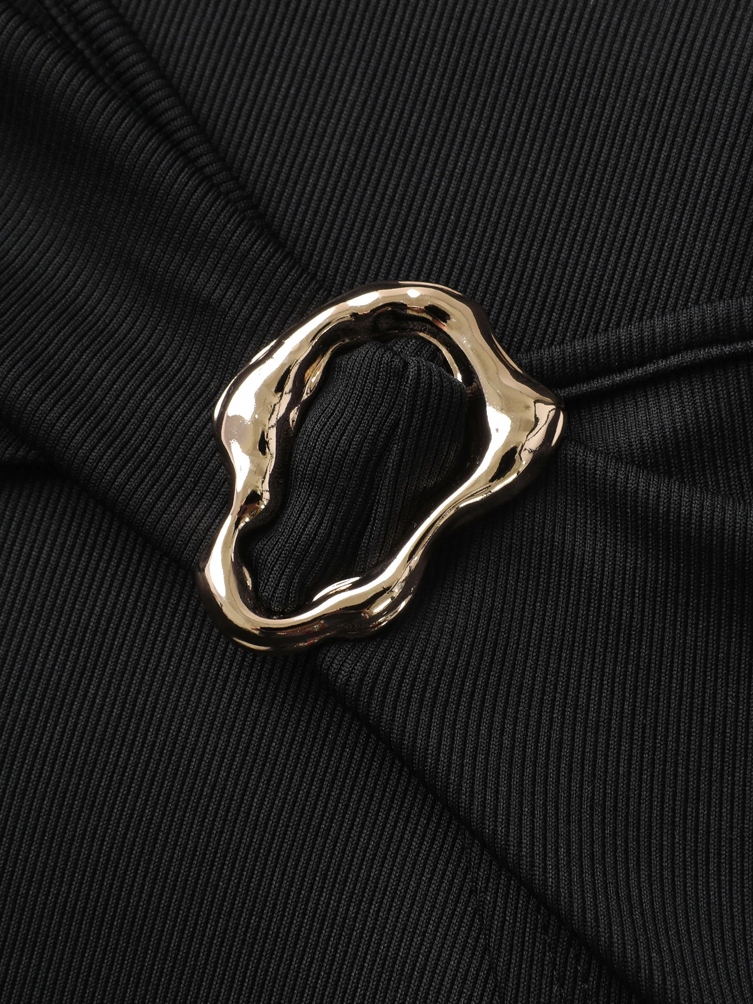 Wrap Style Metal Buckle Midi Dress - Image 5