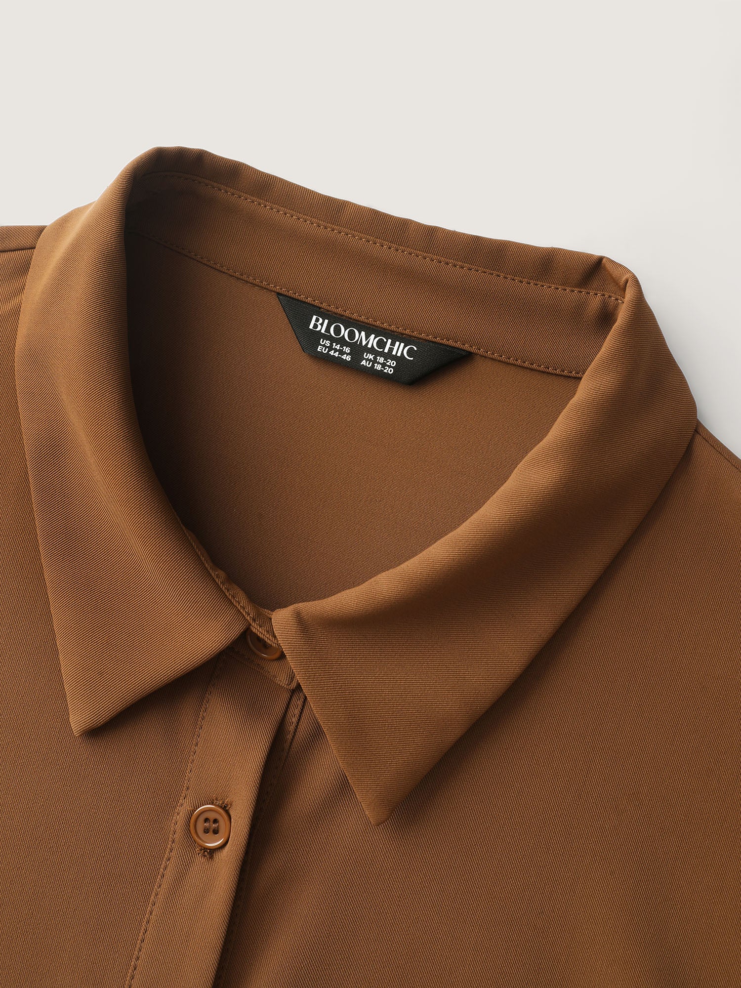 Wrap Tie Side Shirt Collar Blouse - Image 5