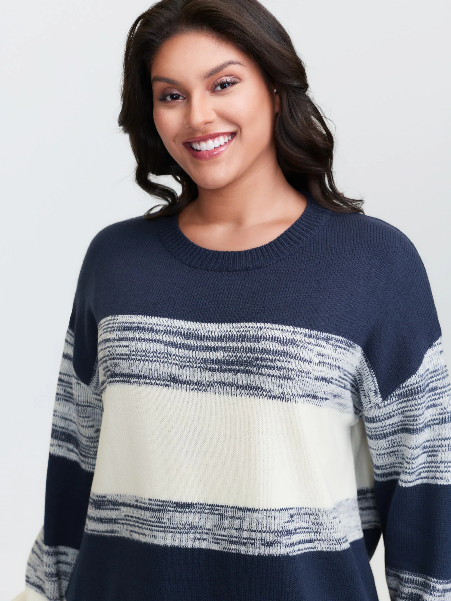 Yarn Blend Colorblock Pullover - Image 2