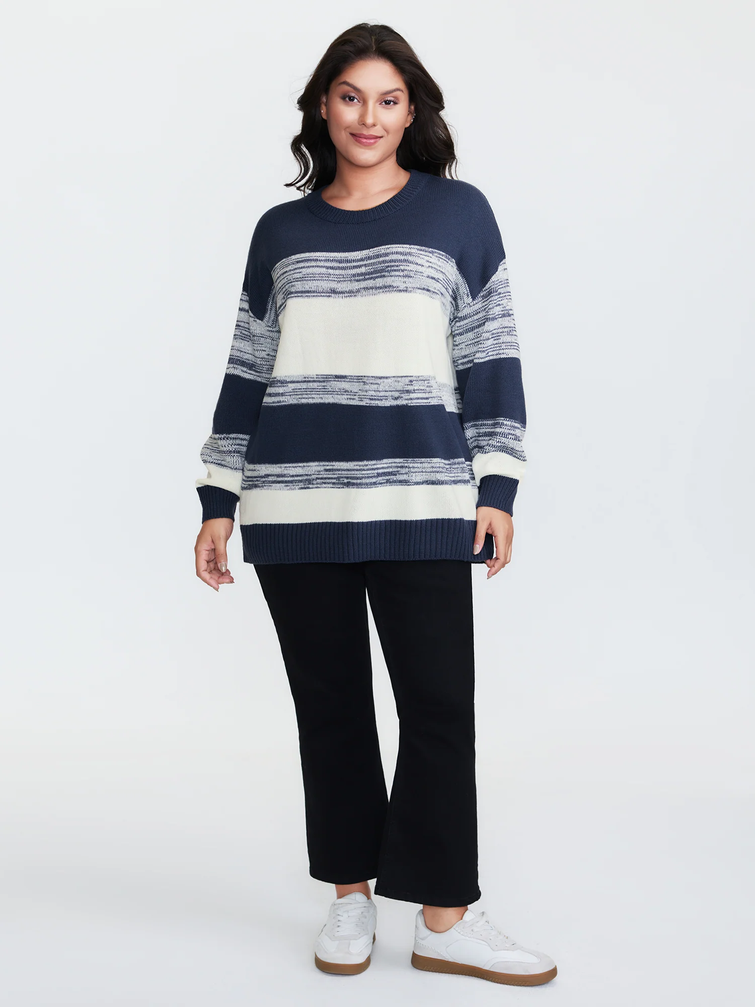 Yarn Blend Colorblock Pullover - Image 3