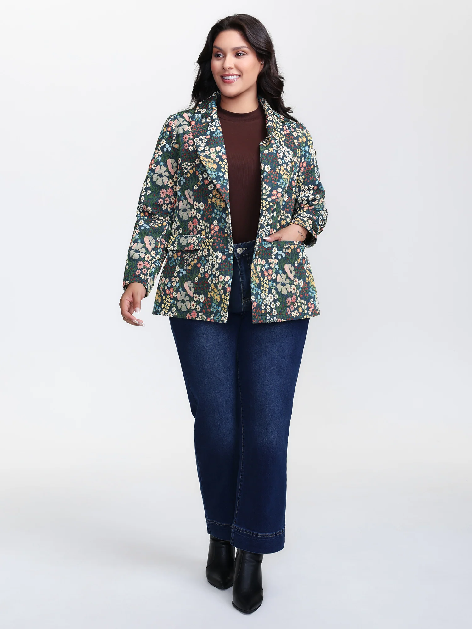 Yarn Dyed Jacquard Colorful Blazer - Image 4