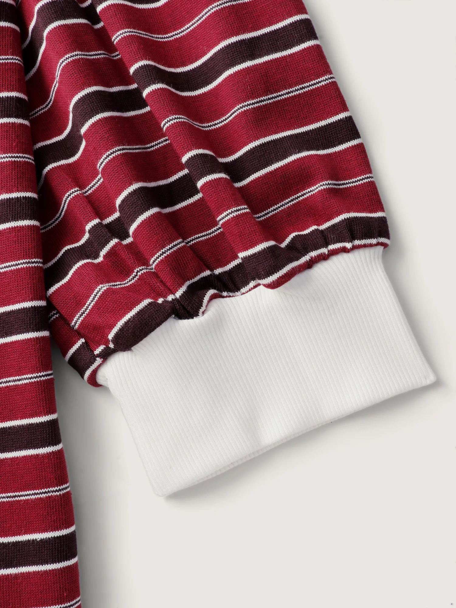 Yarn-Dyed Stretchy Stripes Collar Sweatshirt - Image 5