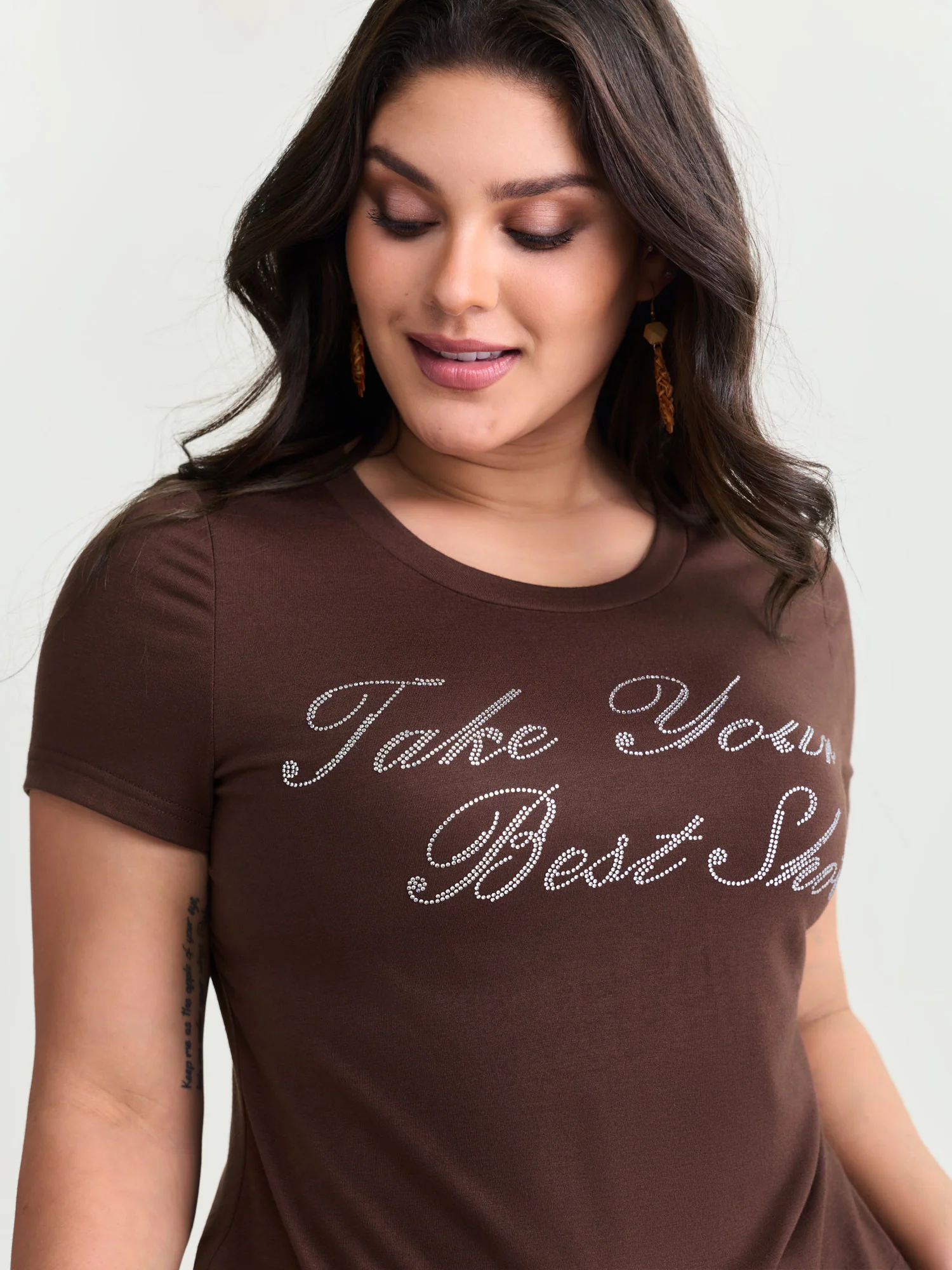 Your Best Shot Stretchy Sequin T-Shirt - Image 2