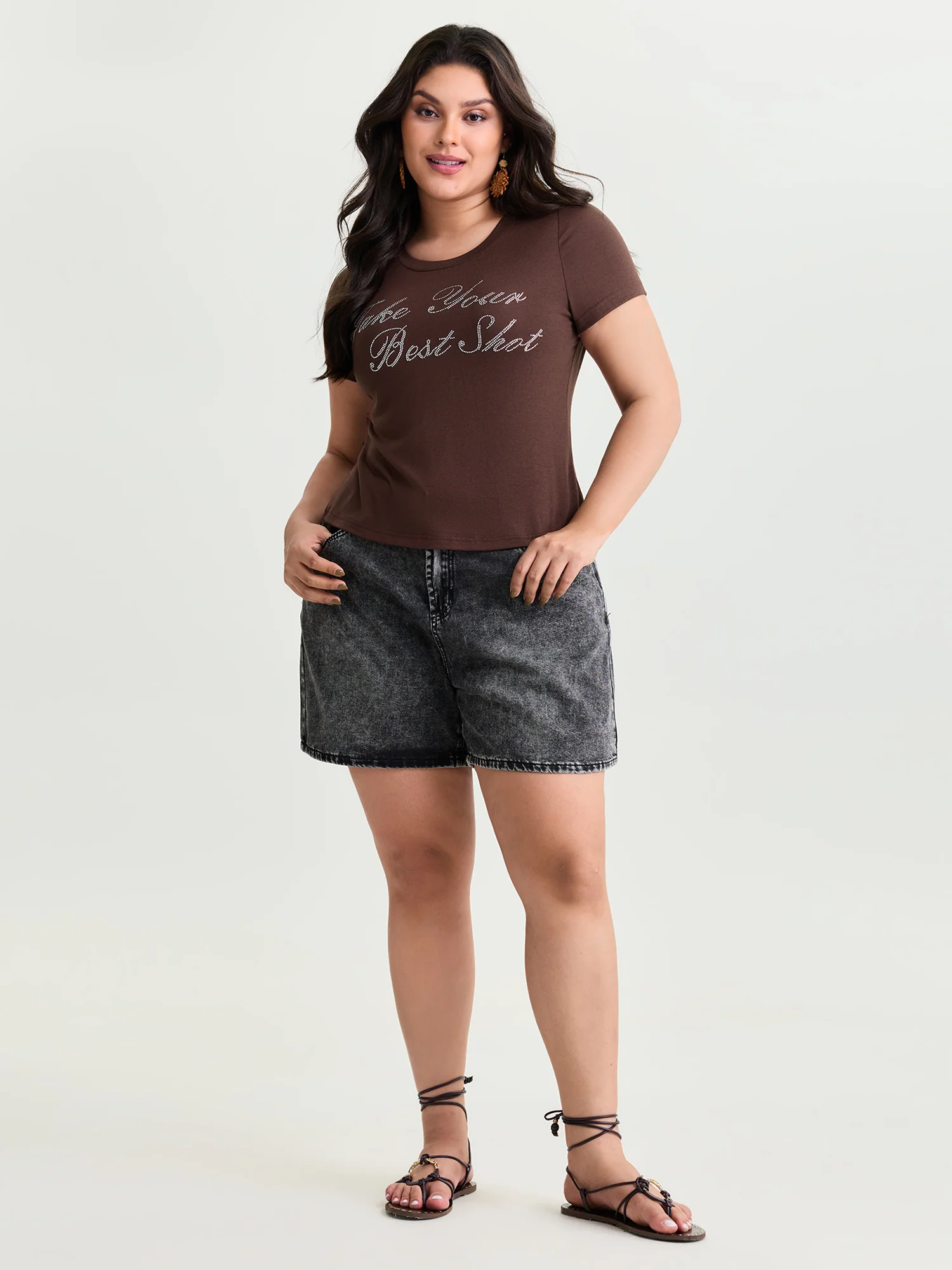 Your Best Shot Stretchy Sequin T-Shirt - Image 3