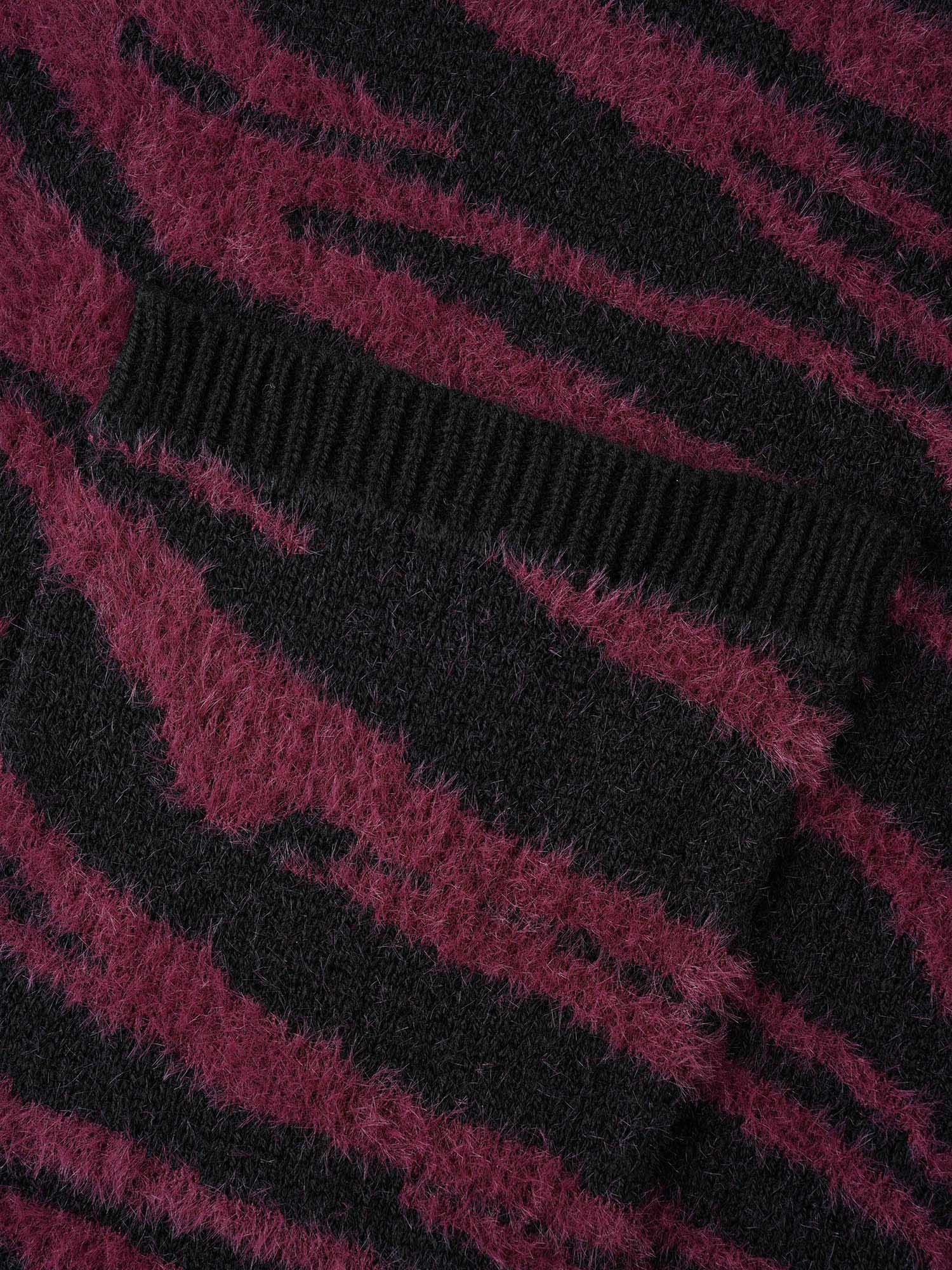 Zebra Print Fluffy Patch Pocket Cardigan - Image 6