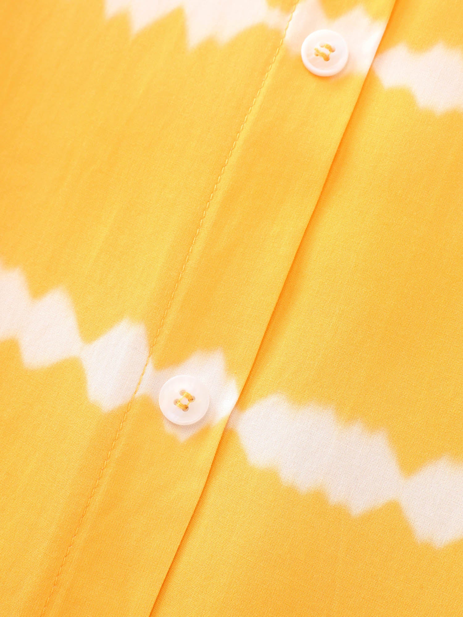 Zesty Striped Print A-Line Pockets Midi Dress - Image 6