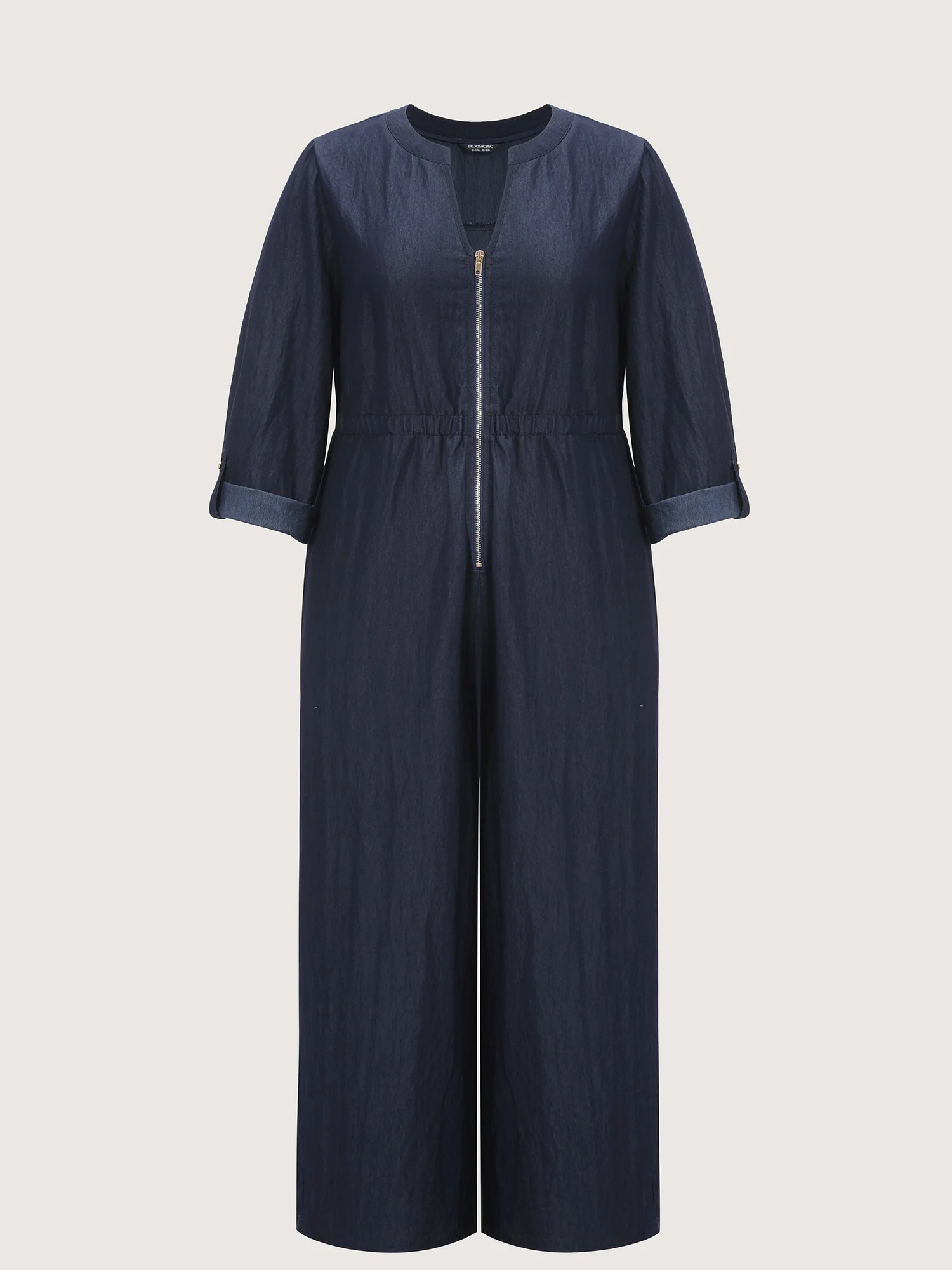 Zipper Front Tab Sleeve Jumpsuit - Image 8
