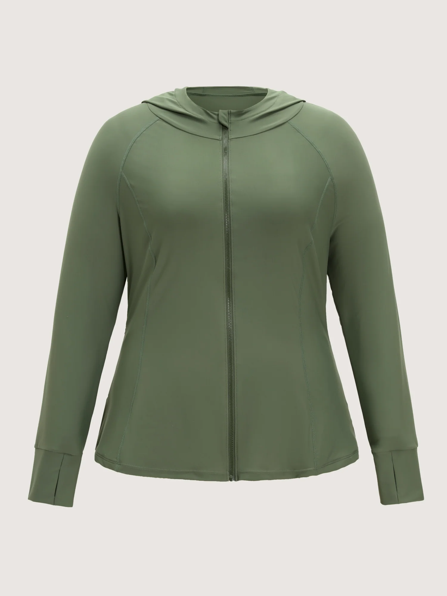 Zipper Hooded UPF 50+ Long Sleeve Swim Top - Image 9
